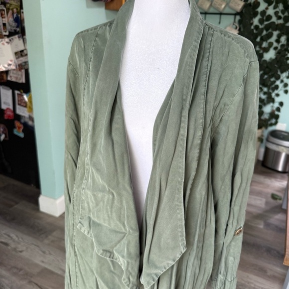 Sanctuary Olive Green Women's Drape Jacket Size Medium Military Green - Picture 2 of 5